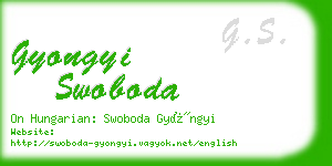 gyongyi swoboda business card